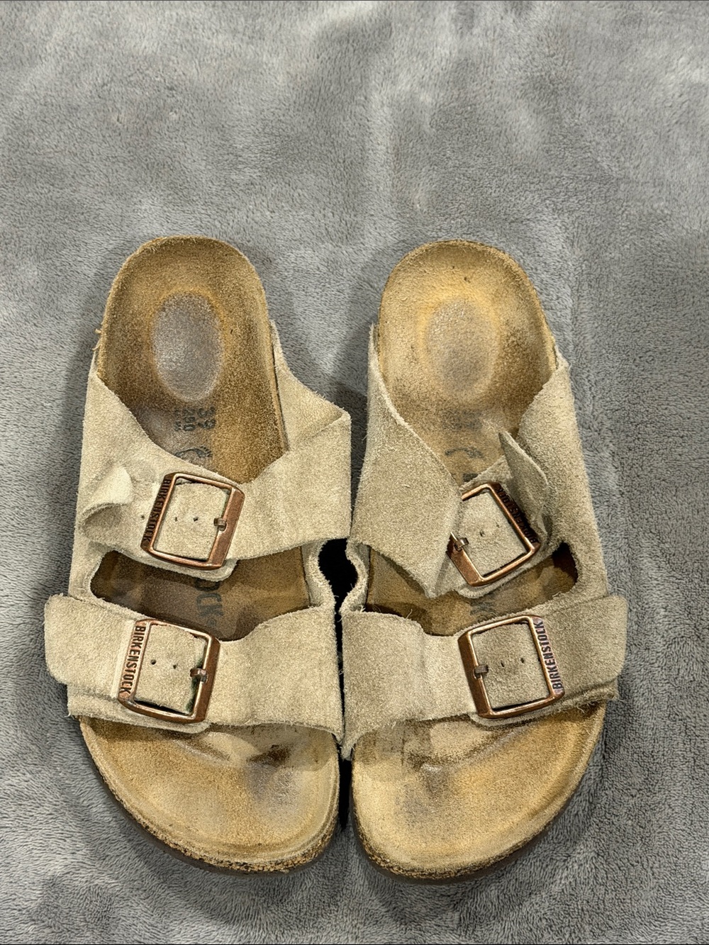 Birkenstock Kids Tan Suede Double-Strap Sandals with Buckles